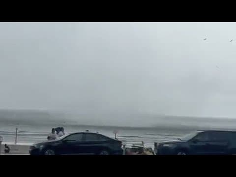 Galveston waterspout: A close-up view