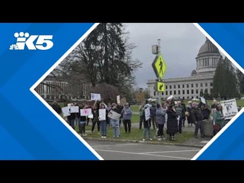 Demonstrators take to the streets around western Washington