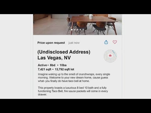 A new listing includes a fully functioning Taco Bell inside a dream home