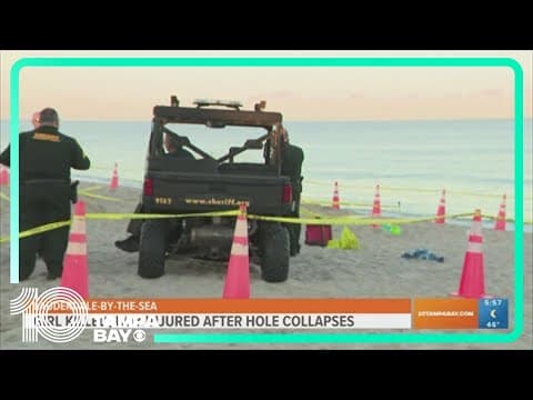 Young girl killed when a hole she dug in the sand collapsed on a Florida beach, authorities said