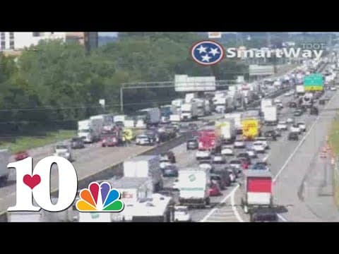 Serious crash blocks several lanes on I-40 at Pellissippi Parkway in West Knoxville