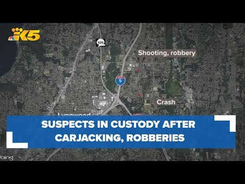 2 suspects in custody after armed robbery, carjacking and assault near Lynnwood