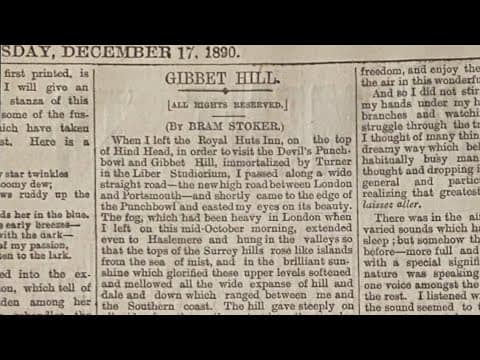 Lost story unearthed by author of 'Dracula'