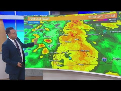 Heavy rain and strong wind Wednesday, lessening in impact through the day