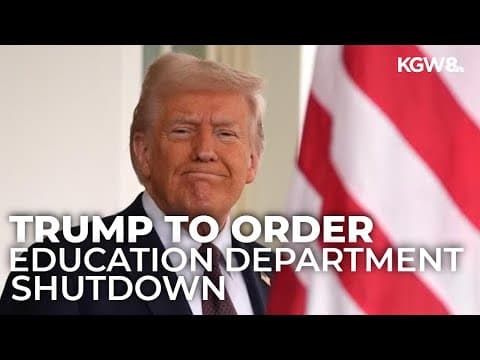 Trump to order plan to shut down the US Education Department
