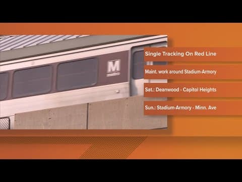 Track work will impact Metro service this weekend