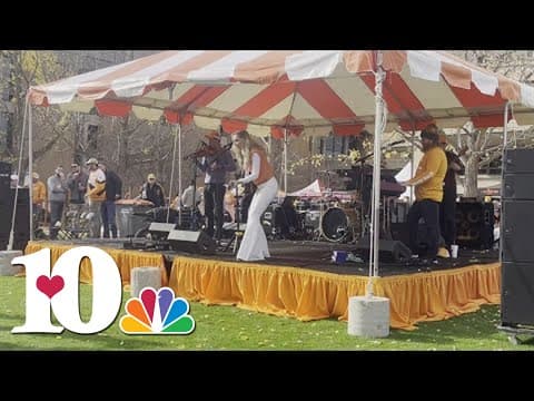 Karns native Emily Ann Roberts performs in Vol Village before final game of the regular season