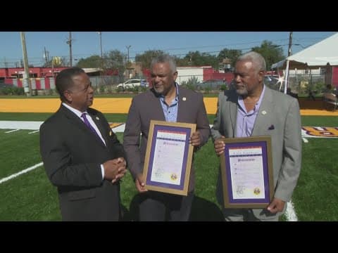 St. Augustine High School cuts ribbon on 'Ruston & Troy Henry Field'