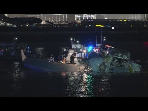 First responders continue to work on DC plane crash wreckage, NTSB continues investigation