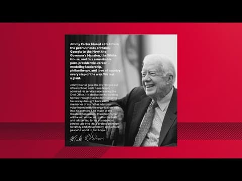 Local lawmakers react to Jimmy Carter's death