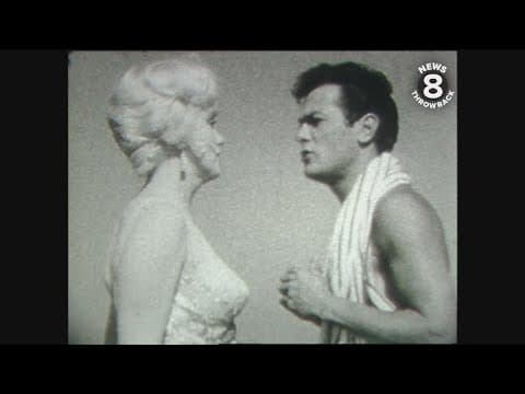 Marilyn Monroe & Tony Curtis on set of 'Some Like it Hot' in 1958
