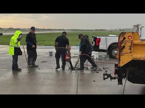 Lightning strikes runway at Houston's Hobby Airport prompting delays, cancellations