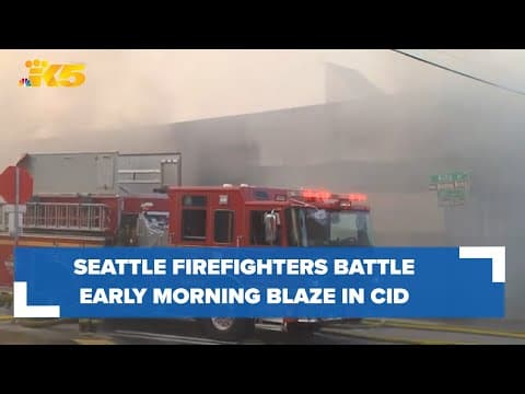 Firefighters battle large morning blaze in Seattle's Chinatown-International District
