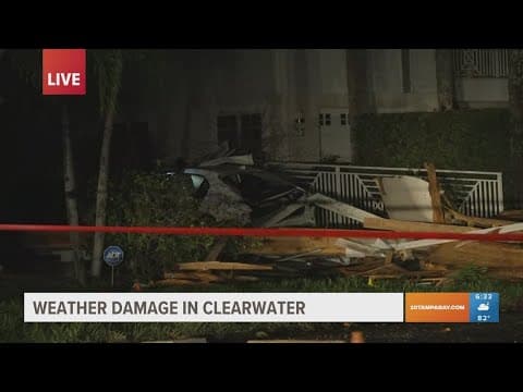 Clearwater Beach area wakes up to heavy storm damage