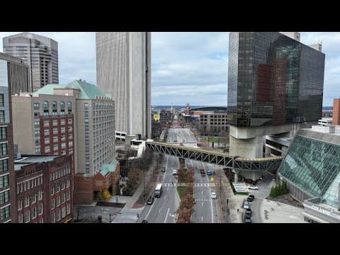 Drone footage shows route for Columbus Crew championship parade