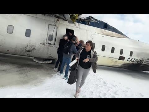 Toronto plane crash | Passenger captures video right after crash happens