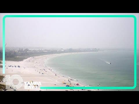 Hazy sky over St. Pete Beach, Florida, caused by Canadian wildfire smoke