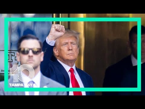 Trump leaves Trump Tower to face charges inside Manhattan court house