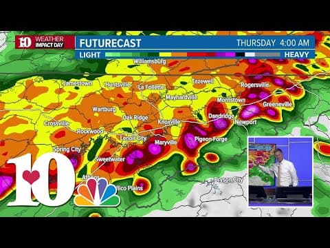 Here's what to expect tomorrow with strong storms expected across East Tennessee