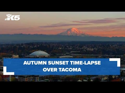 Autumn sunset over Tacoma, Wash.