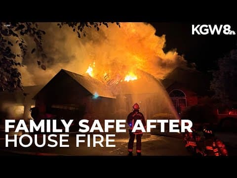 Large fire breaks out at house in Battle Ground