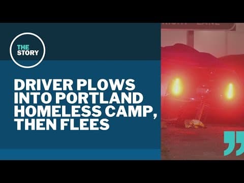 Driver crashes into homeless camp near I-205 in Northeast Portland