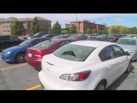 Nearly 80 vehicles damaged by hail at UW-River Falls