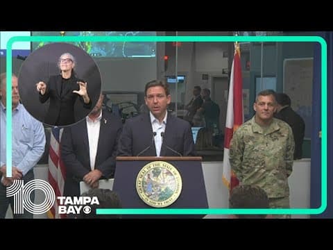 Gov. DeSantis speaks in Largo ahead of Tropical Storm Idalia
