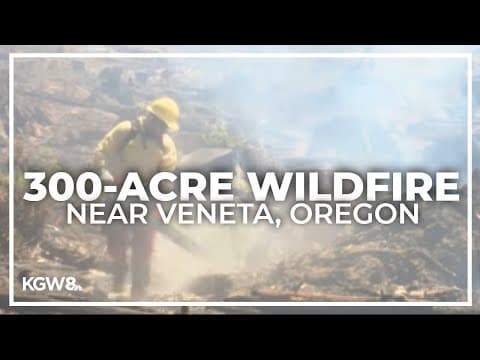 300-acre wildfire burning southwest of Veneta, Oregon