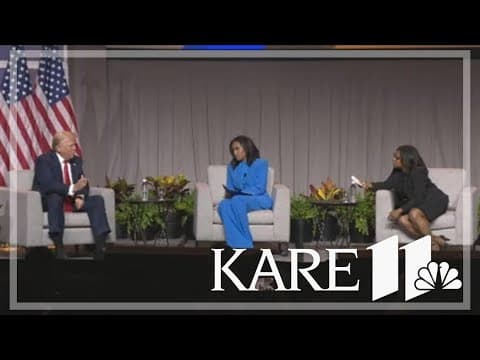 Trump speaks at Black journalists conference and attacks Harris on race