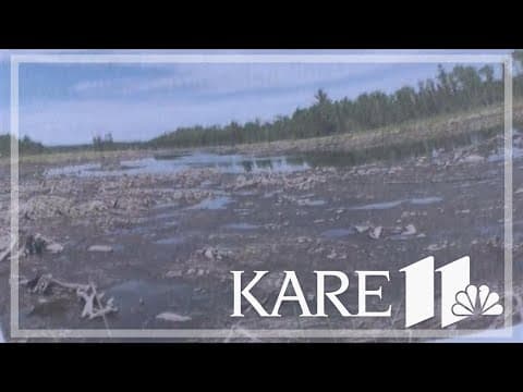 Lake disappearing after dam breaks in northeastern Minnesota