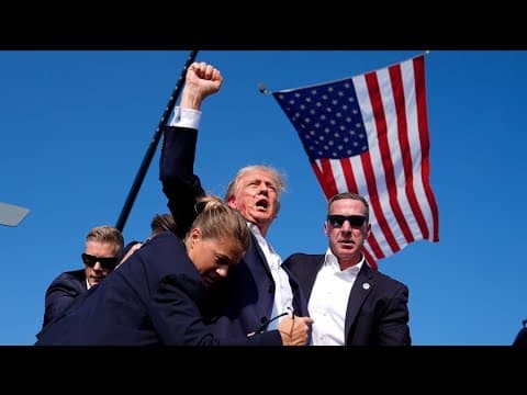 WATCH: Former President Donald Trump drops to ground after assassination attempt at campaign rally