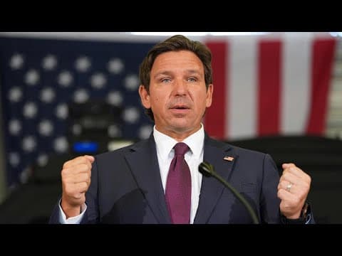 Gov. Ron DeSantis holding press conference in Palm Harbor
