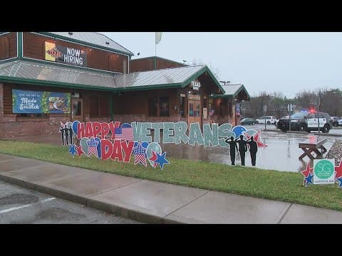 Officers handed out meal vouchers, thank-you cards to veterans