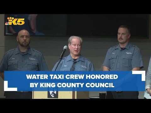 Water Taxi crew honored by King County Council after diverting loose barge