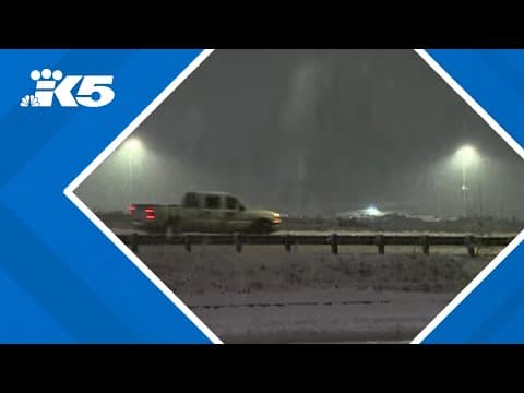 Snow complicating Thursday morning commute around Seattle, Everett