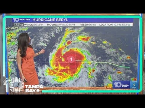 Tracking the Tropics: Hurricane Beryl continues to intensify