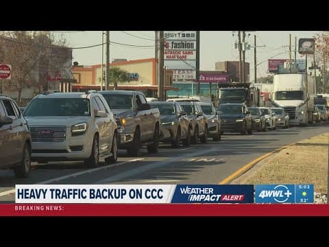 Winter storm aftermath | Heavy traffic backup on CCC