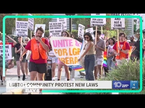 Demonstrations in Tampa Bay area held as Florida's new laws take effect Saturday