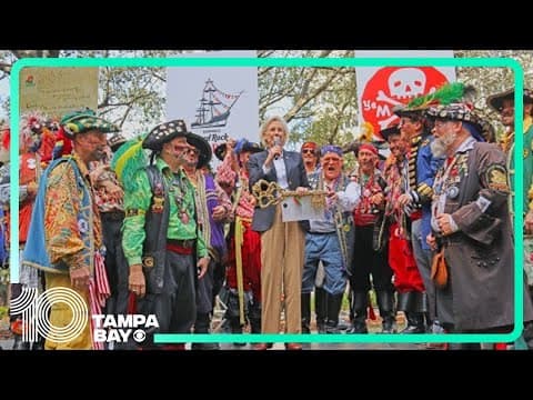 Pirates raid downtown Tampa to demand key to the city ahead of Gasparilla