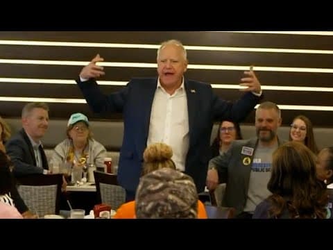 Tim and Gwen Walz stop at Capitol Diner in Harrisburg on Election Day