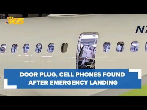 Door plug, two cell phones recovered after Boeing 737 MAX 9 makes emergency landing at PDX