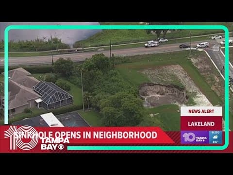 75-foot-wide sinkhole in Lakeland likely caused by nearby drilling