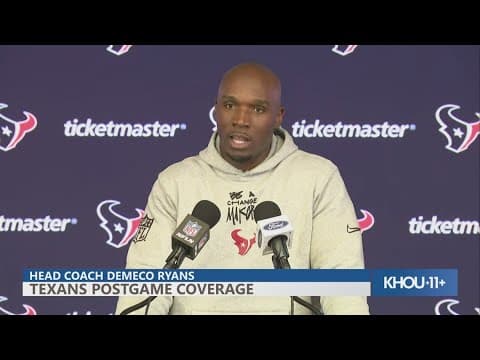 Texans coach DeMeco Ryans talks about Sunday's win over Miami