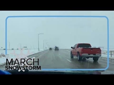Time-lapse video: Driving to Denver airport during snowstorm