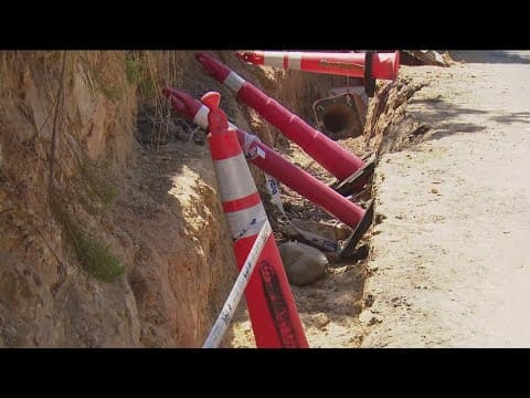 Neighbors in Spring Valley say open trench on Canyon Road is dangerous