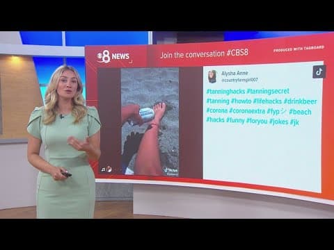 Beer tanning trending on TikTok