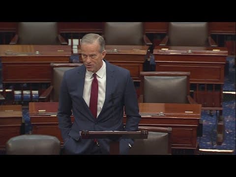 Republican Sen. John Thune makes first speech in Senate as majority leader