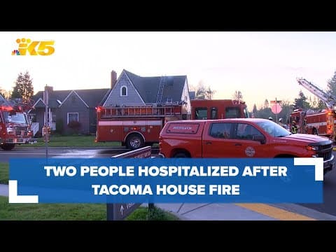 BREAKING: Two people hospitalized after Tacoma house fire