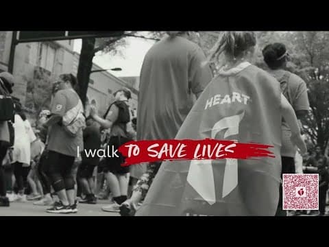 American Heart Association holding Heart and Stroke Walk